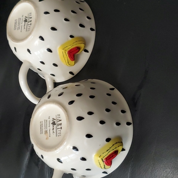 DEMDACO Heartful Home Polka Dot Tea Cups (pair) - Picture 3 of 7